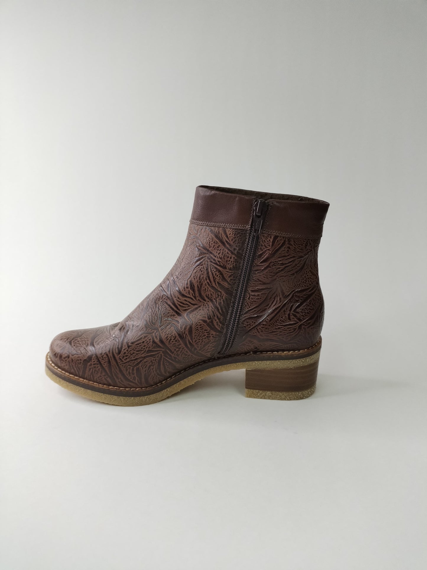 Botin Hebles Diseño Hoja Marrone