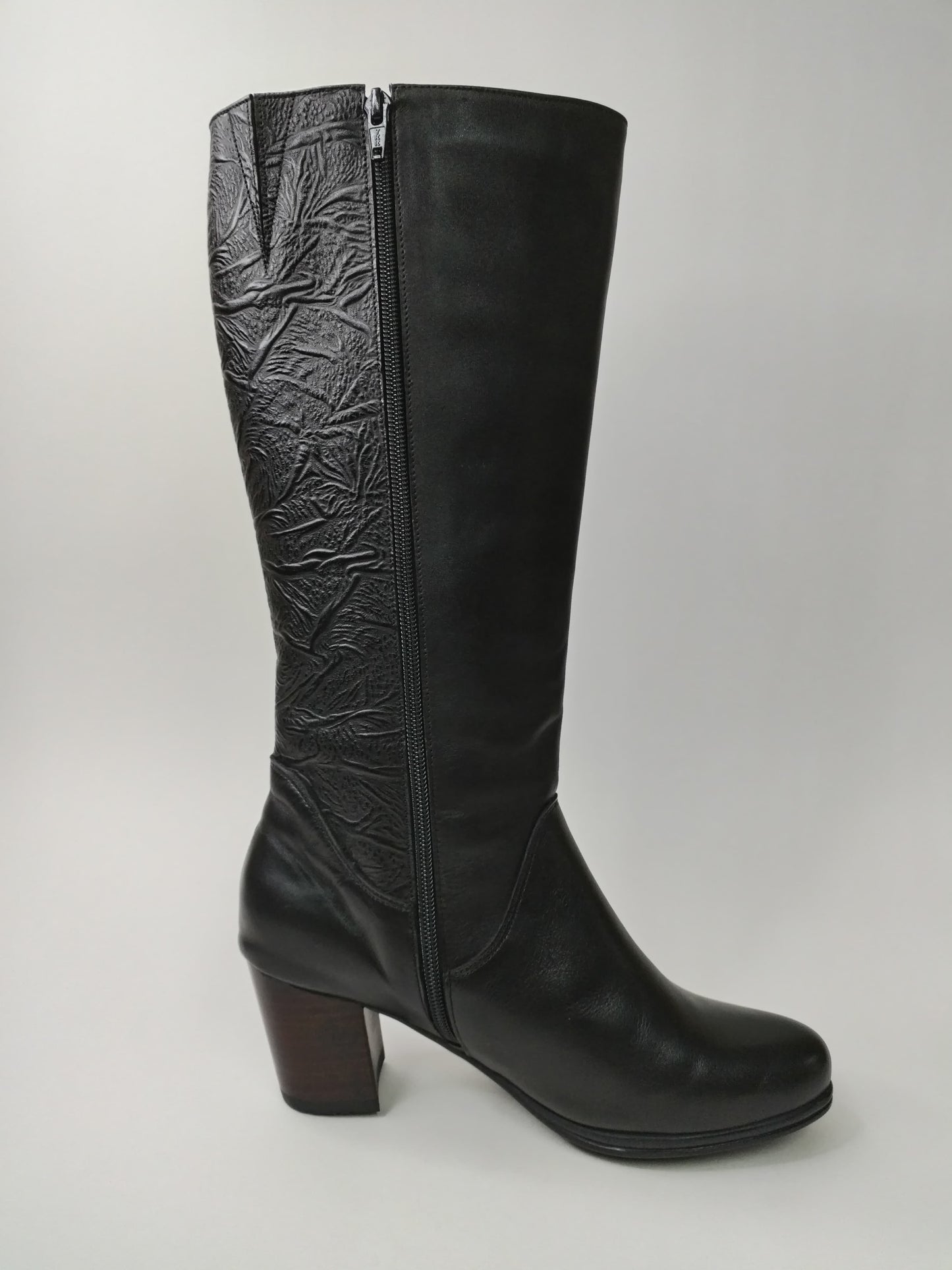 Bota Hebles Diseño Hoja Negra