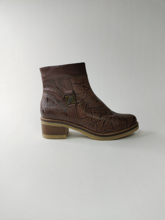 Botin Hebles Diseño Hoja Marrone